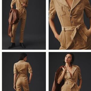 Paige beige velvety jumpsuit